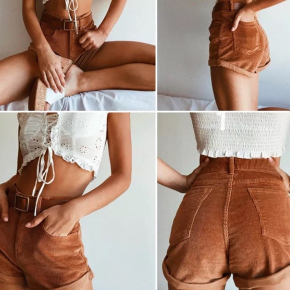 Last Pair 🔥Courderoy High Waist Shorts - Picture 5 of 9